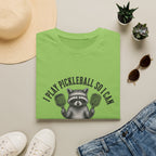 Raccoon Cartoon Pickleball T-Shirt
