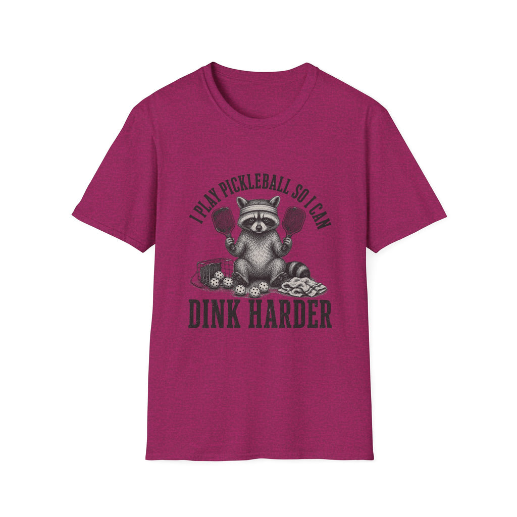 Raccoon Cartoon Pickleball T-Shirt