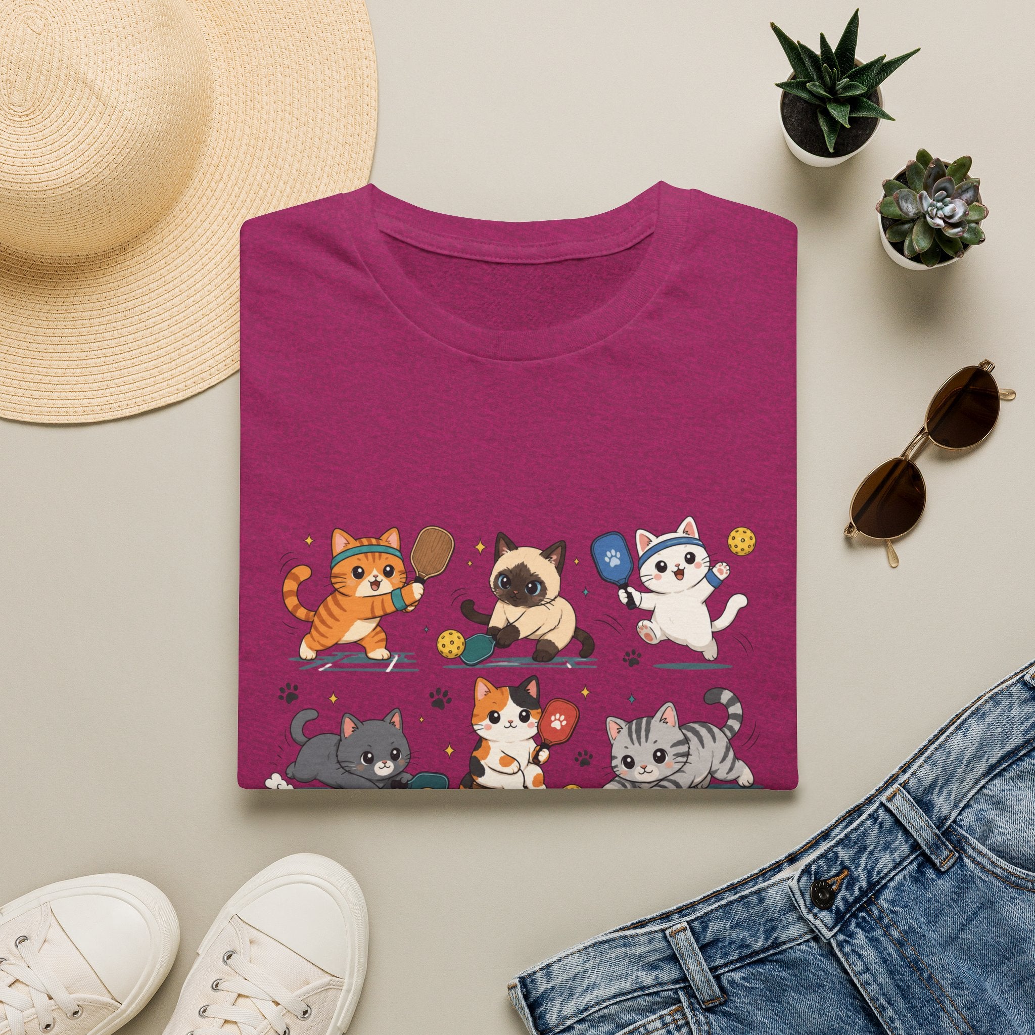 Kawaii Cat Pickleball Club T-Shirt
