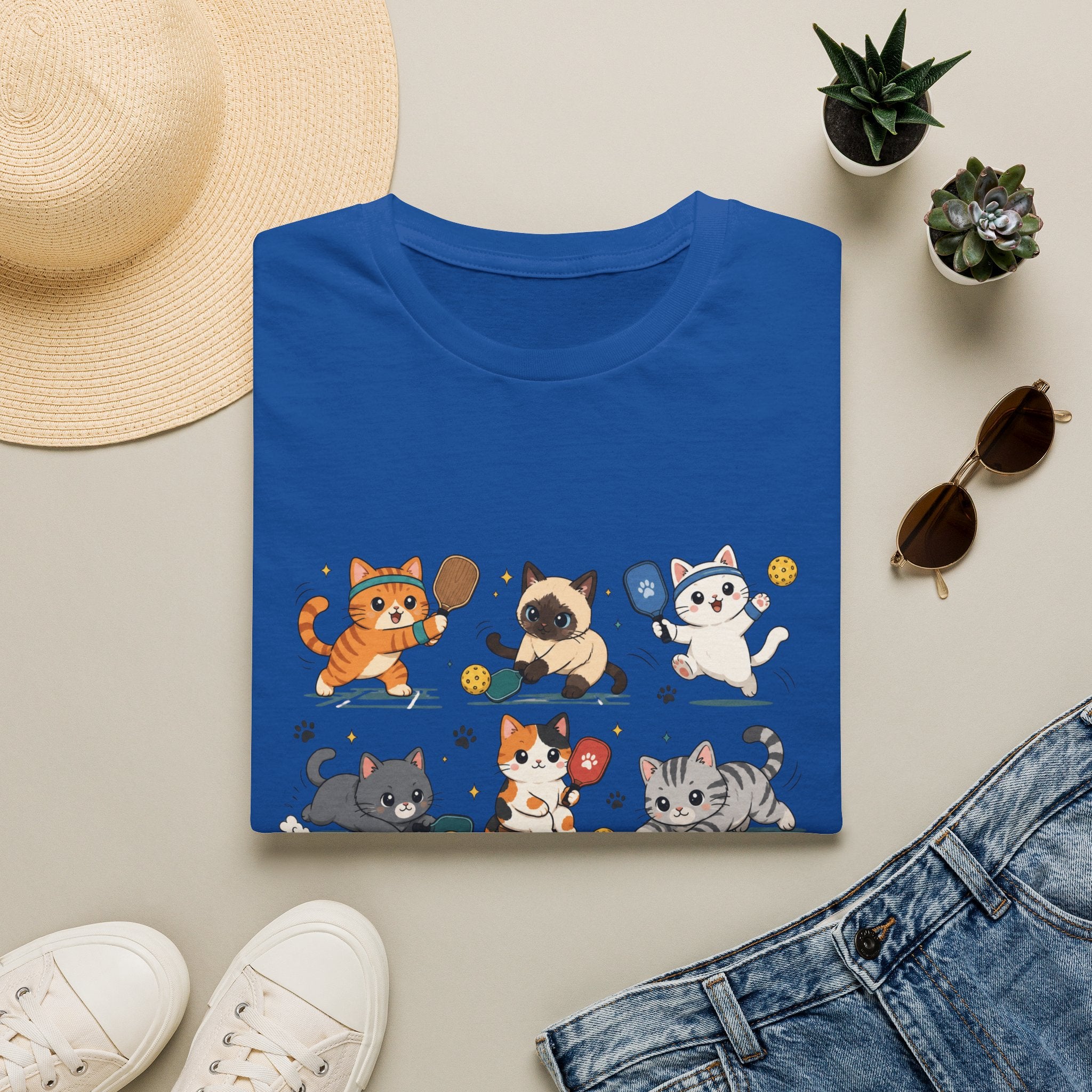 Kawaii Cat Pickleball Club T-Shirt