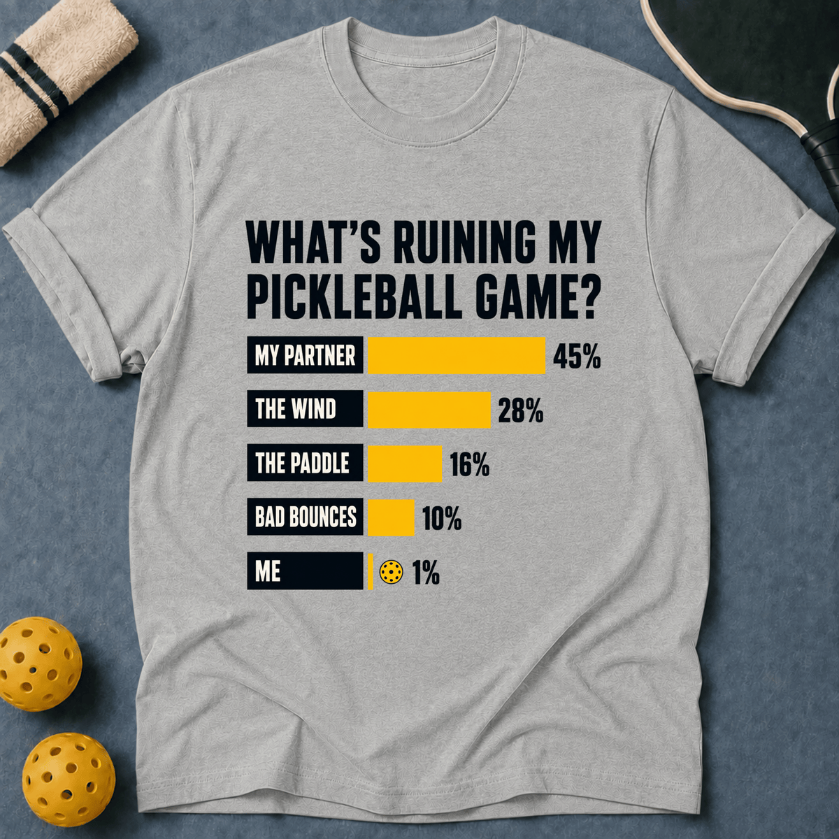 Pickleball Excuses Chart T-Shirt