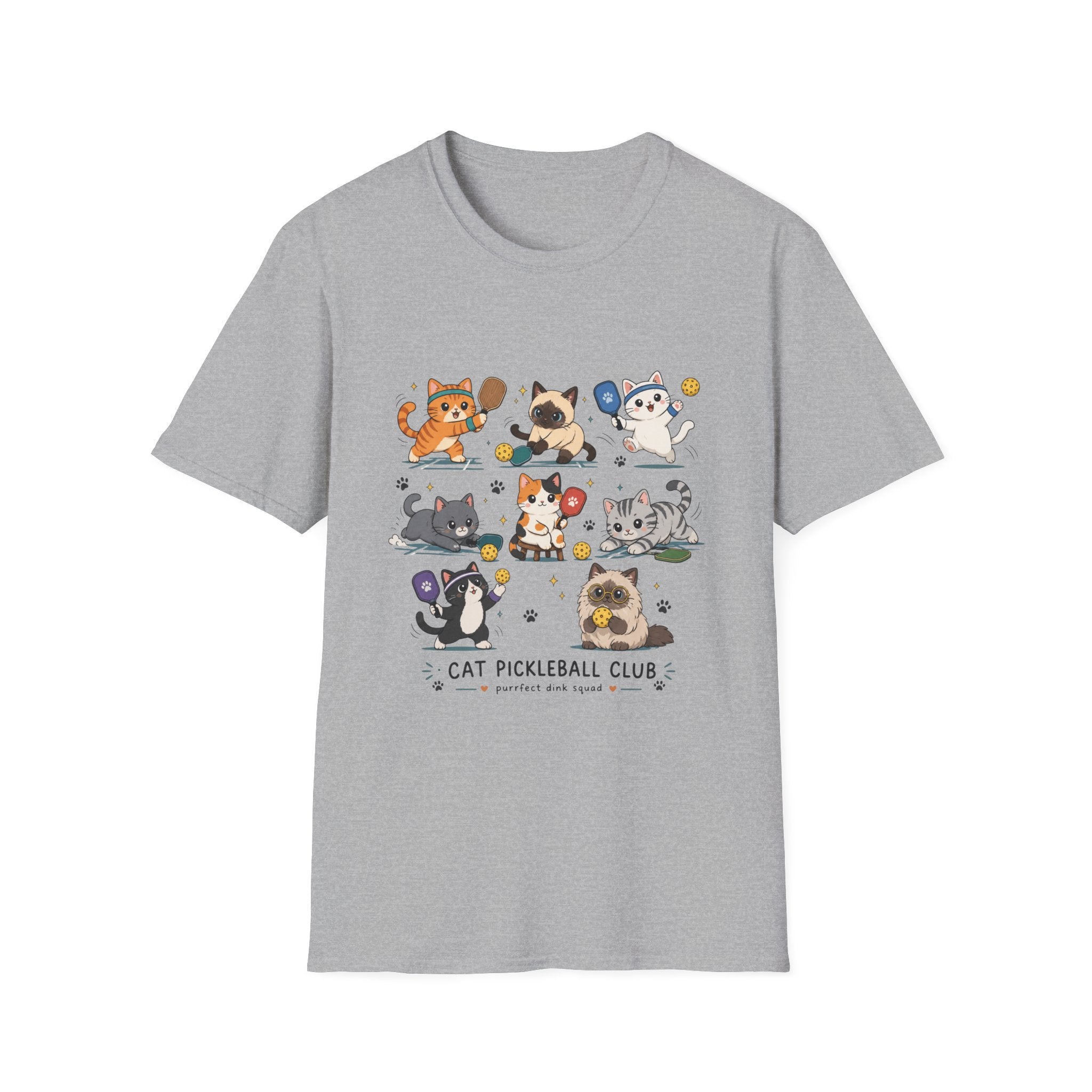 Kawaii Cat Pickleball Club T-Shirt