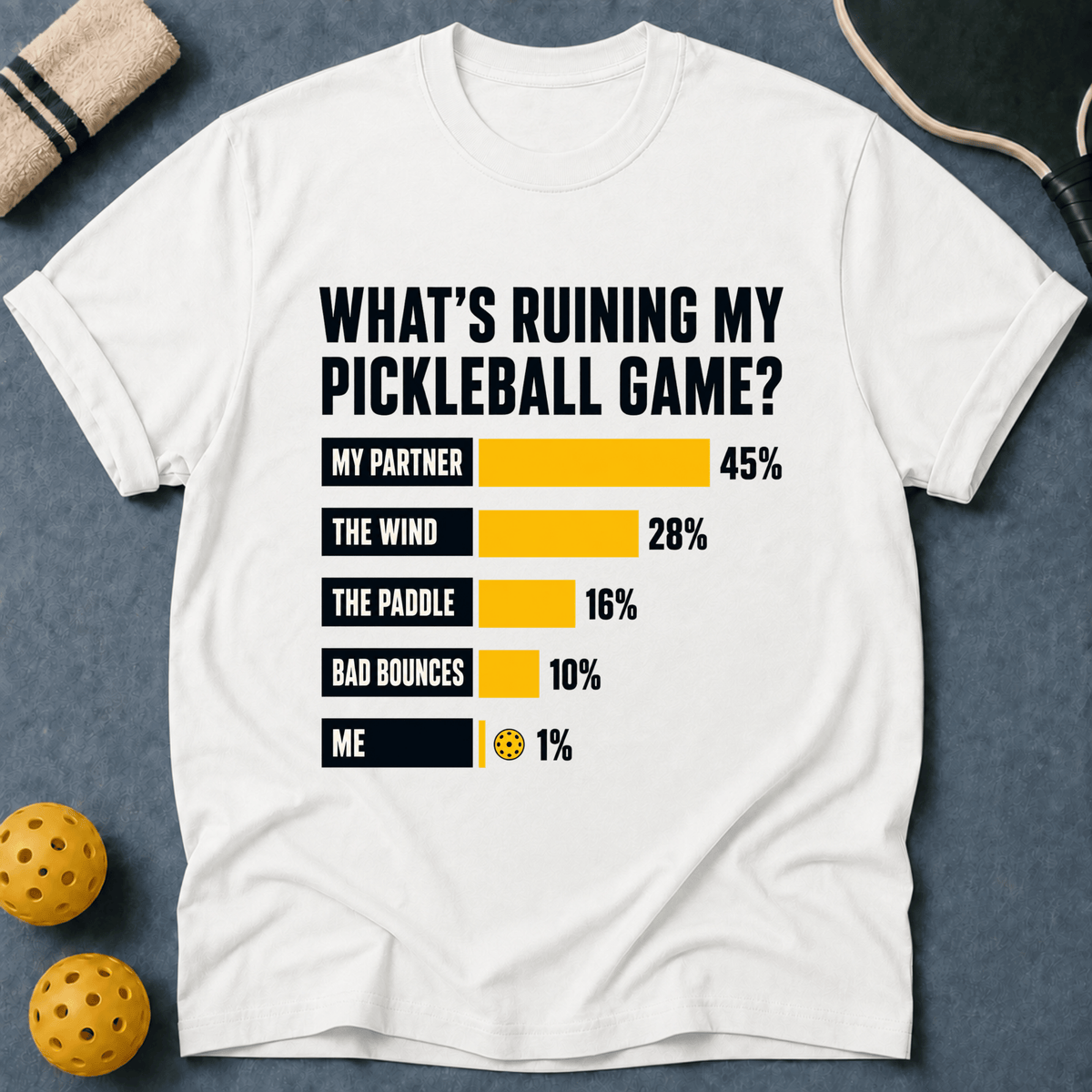 Pickleball Excuses Chart T-Shirt