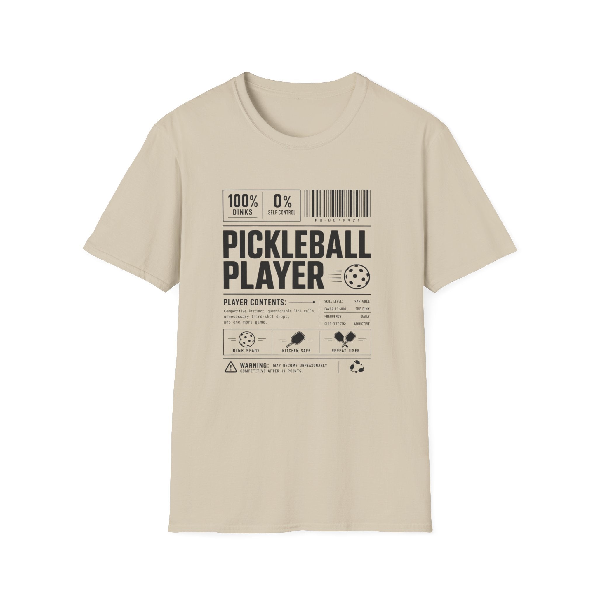 Pickleball Player Label T-Shirt