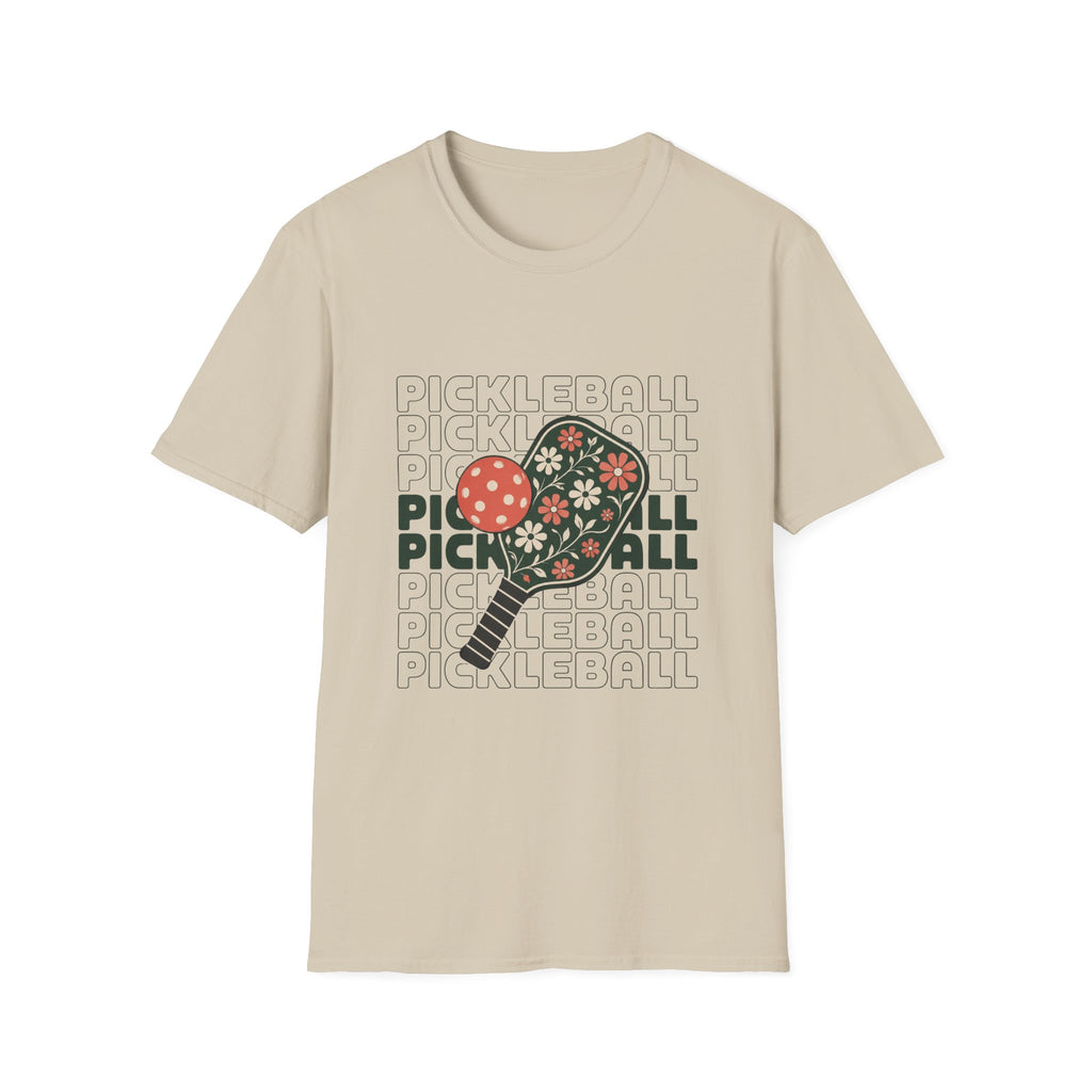 Floral Pickleball Paddles T-Shirt