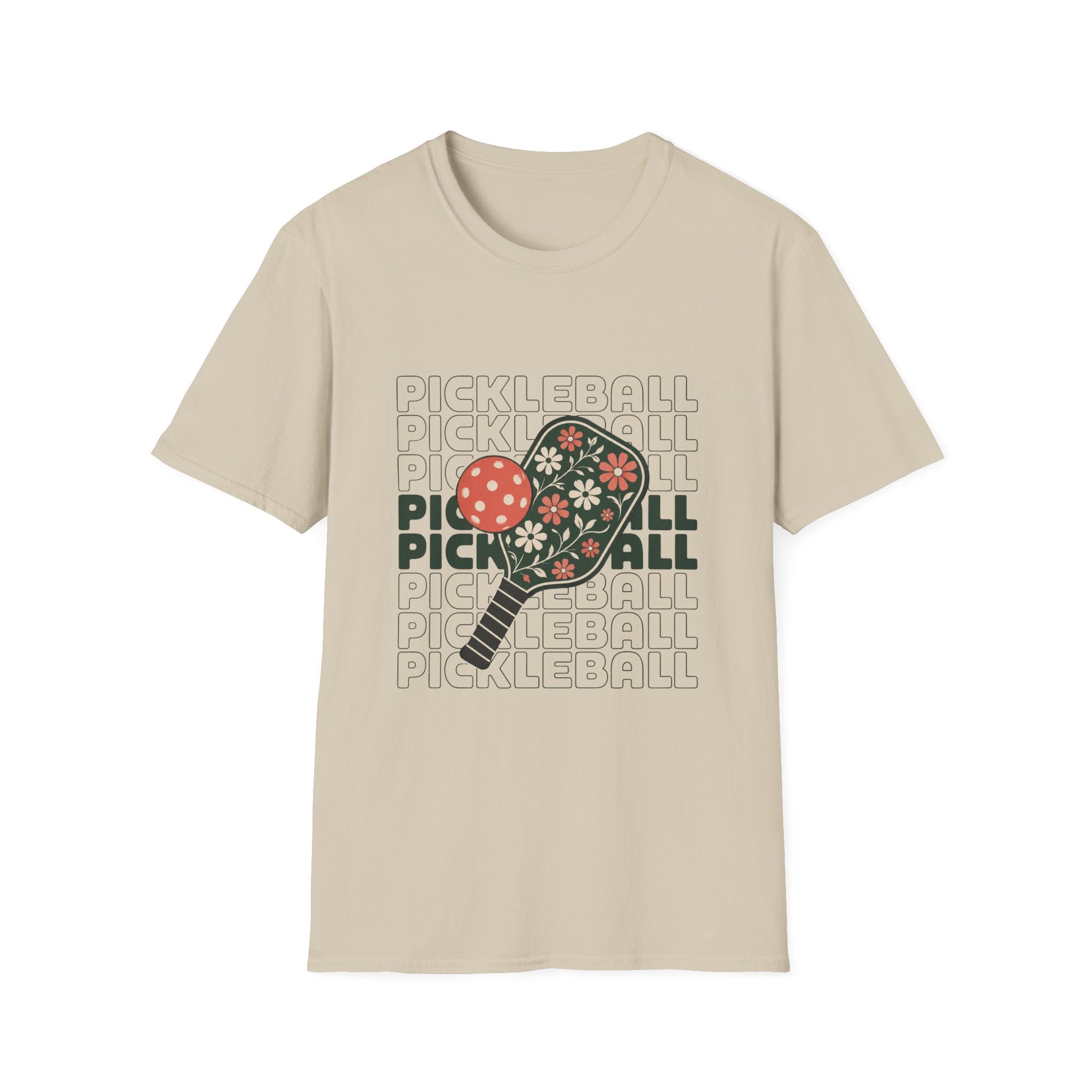 Floral Pickleball Paddles T-Shirt