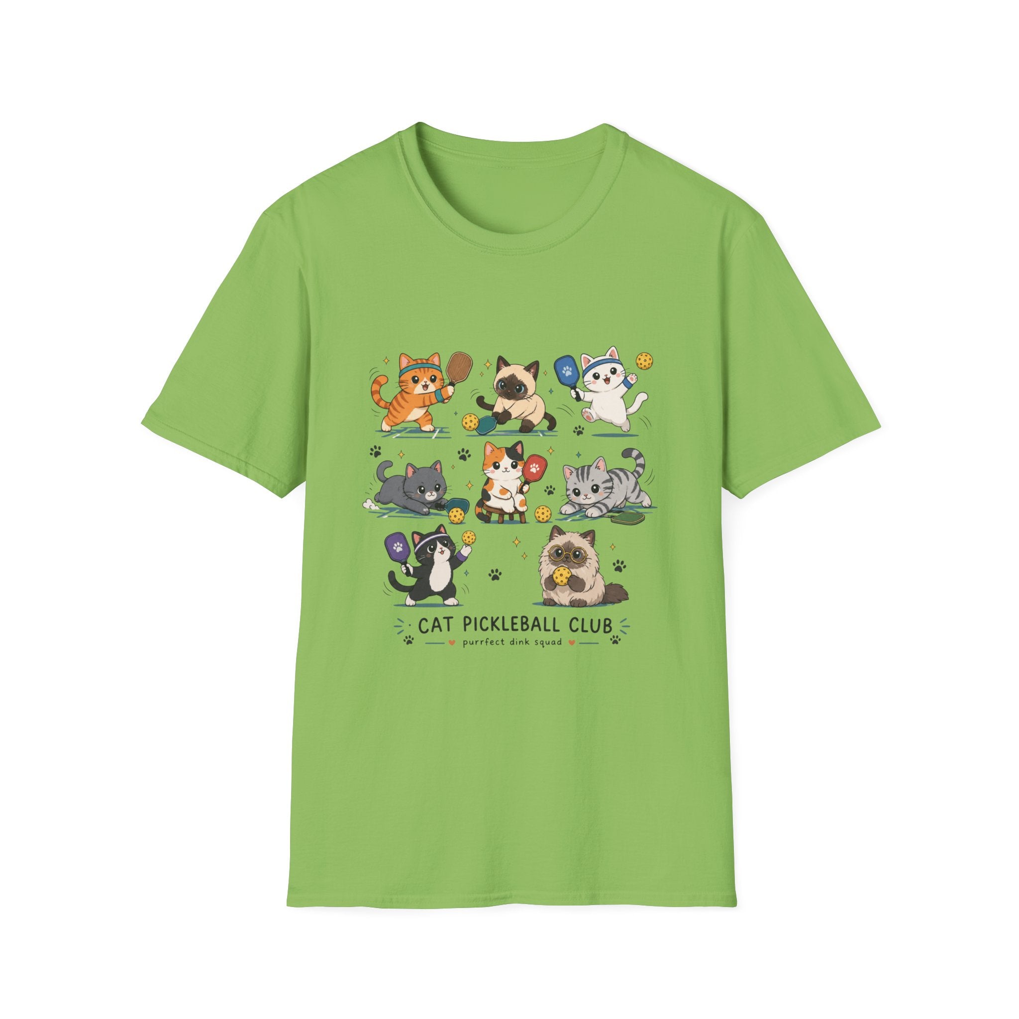 Kawaii Cat Pickleball Club T-Shirt