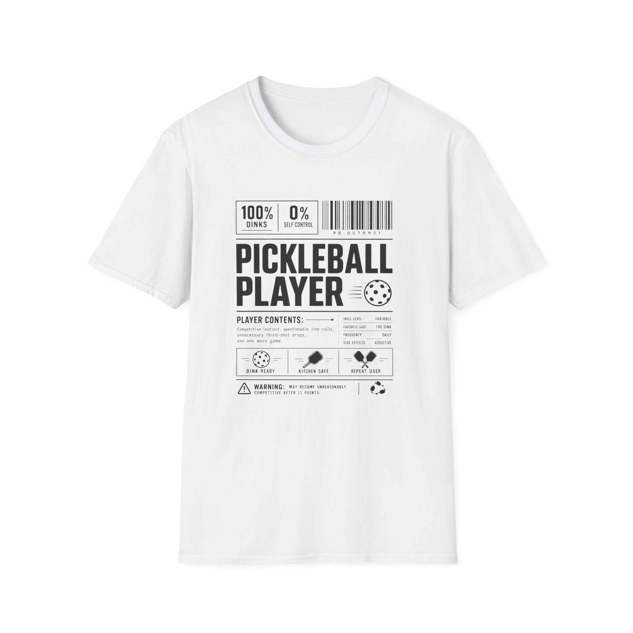 Pickleball Player Label T-Shirt