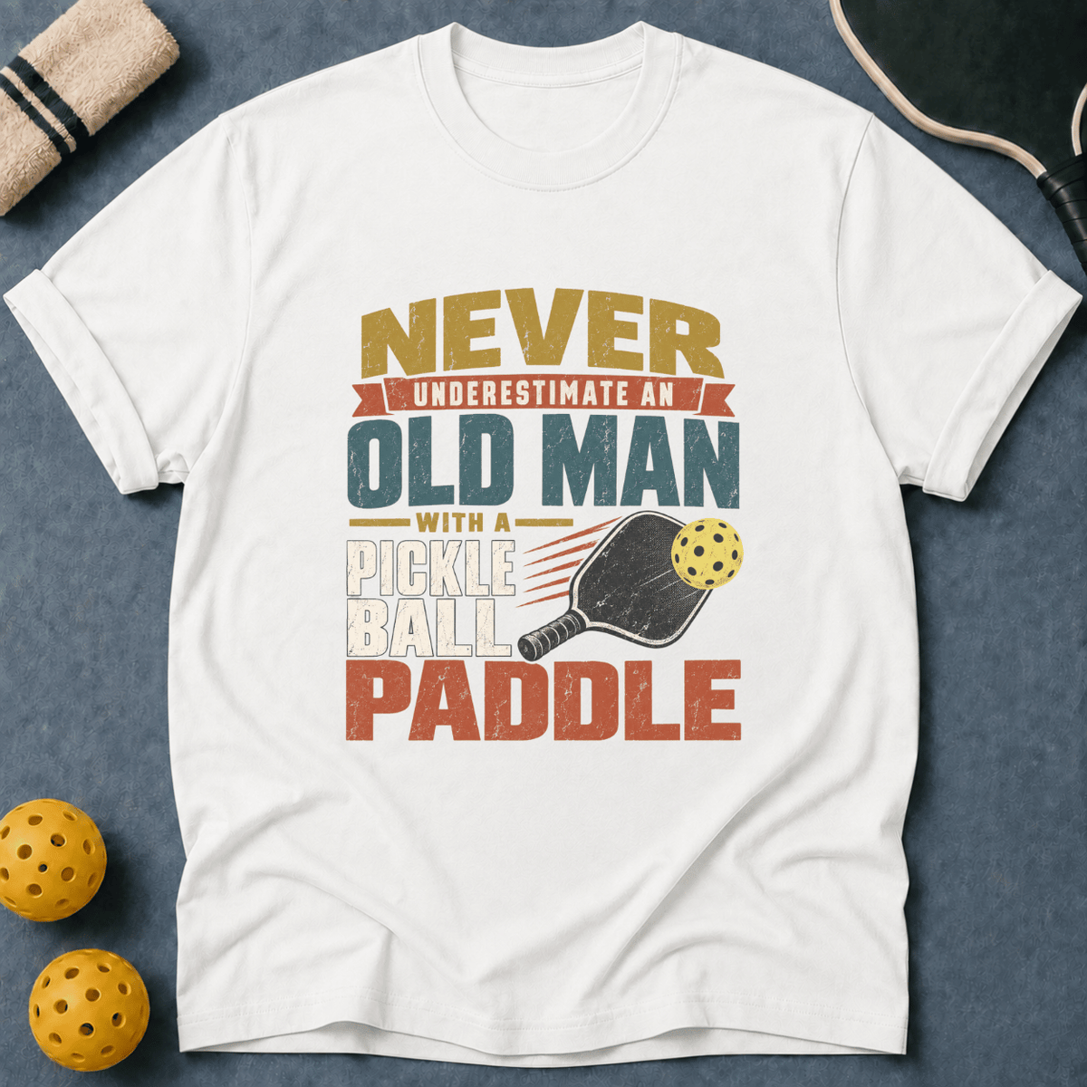 Old Man With A Paddle Vintage T-Shirt