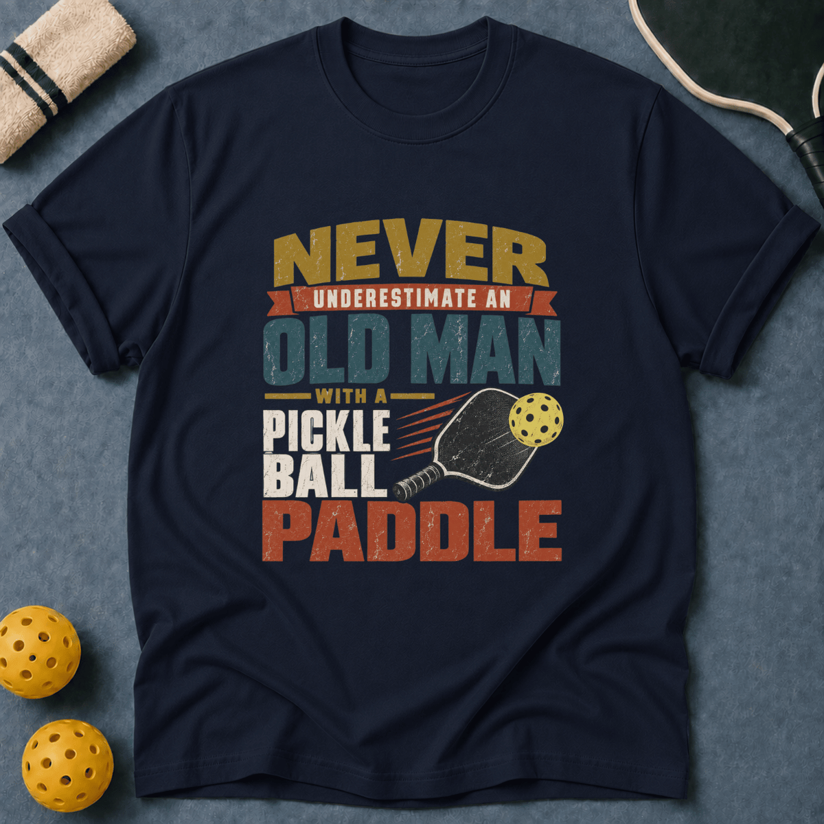Old Man With A Paddle Vintage T-Shirt