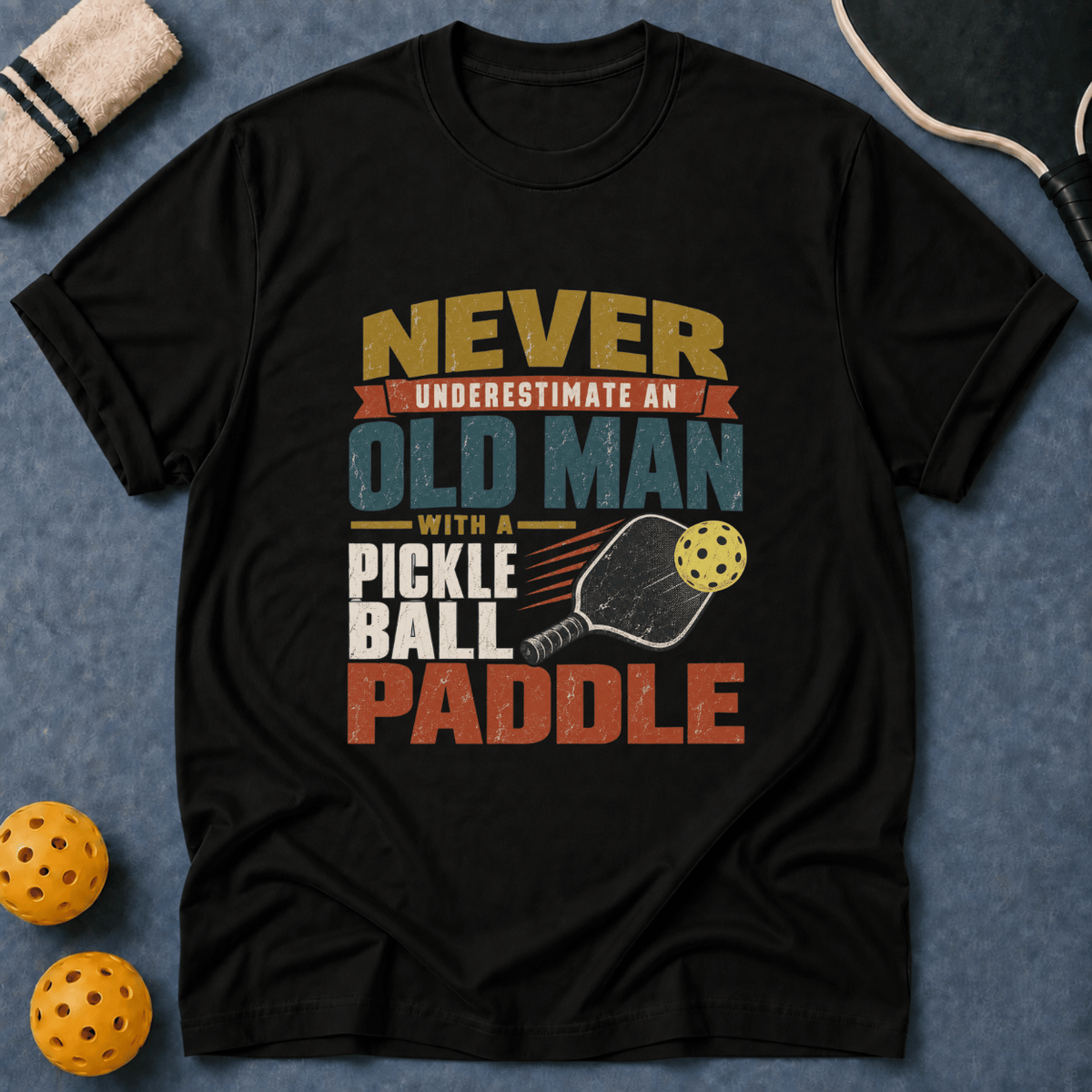 Old Man With A Paddle Vintage T-Shirt