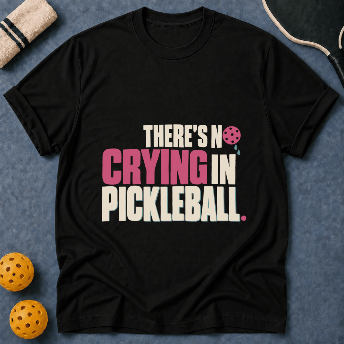 There's No Crying in Pickleball T-Shirt