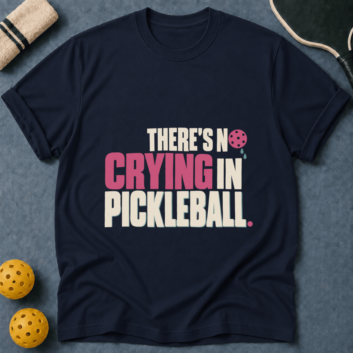 There's No Crying in Pickleball T-Shirt
