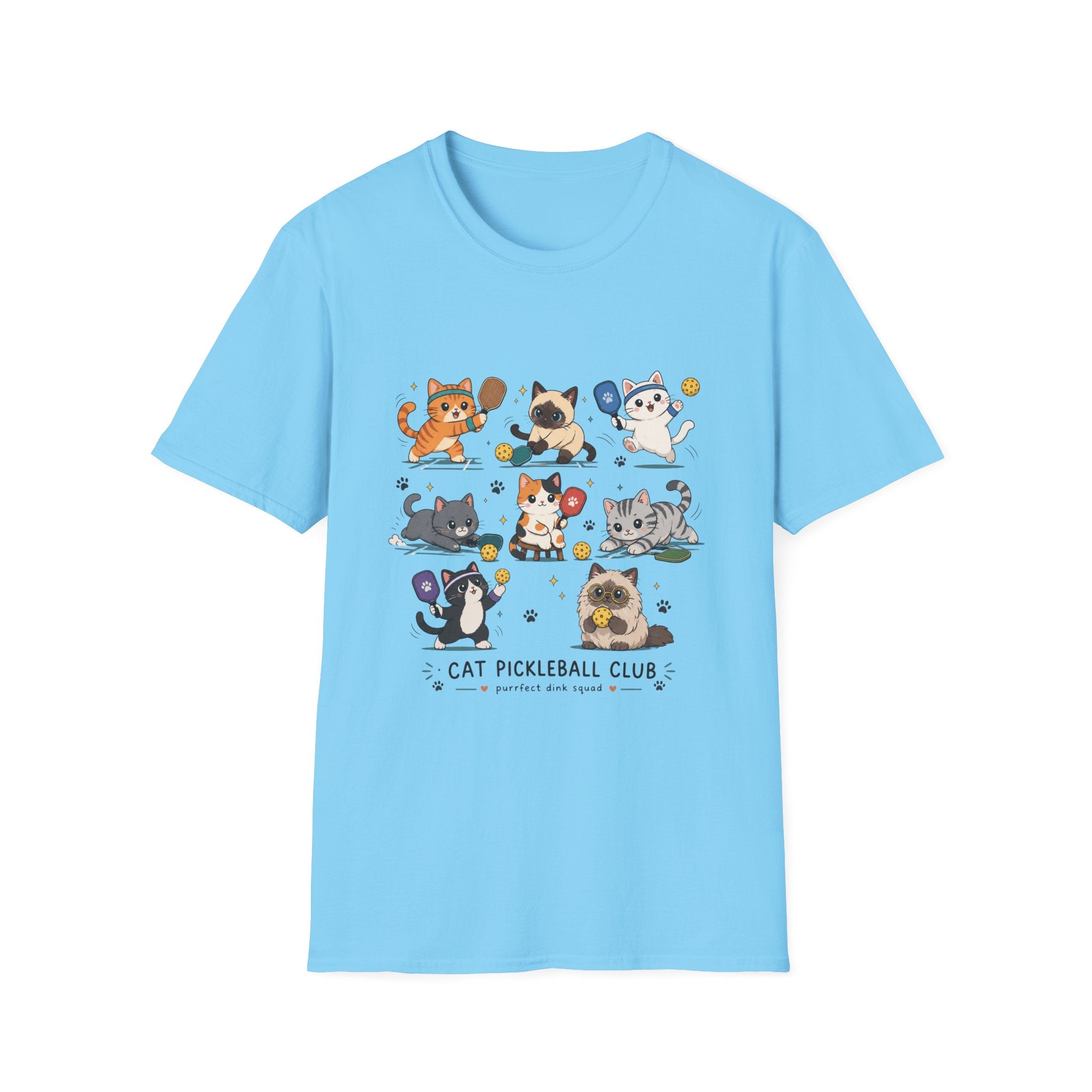 Kawaii Cat Pickleball Club T-Shirt