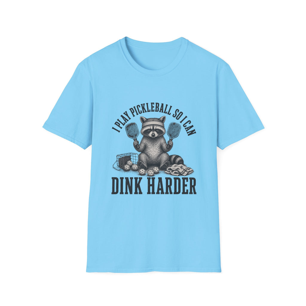 Raccoon Cartoon Pickleball T-Shirt