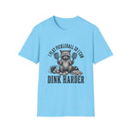 Raccoon Cartoon Pickleball T-Shirt