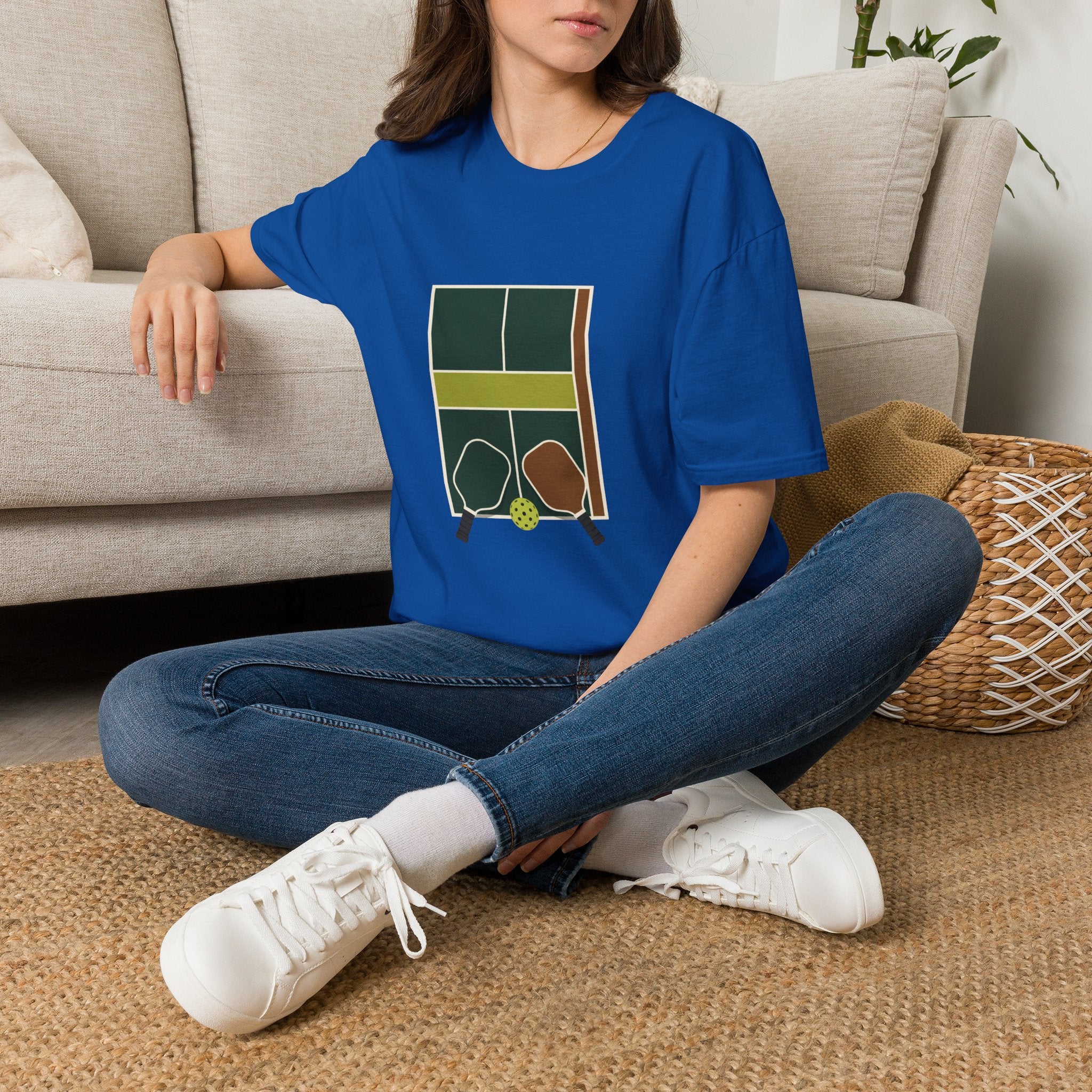 Pickleball Court Emblem T-Shirt