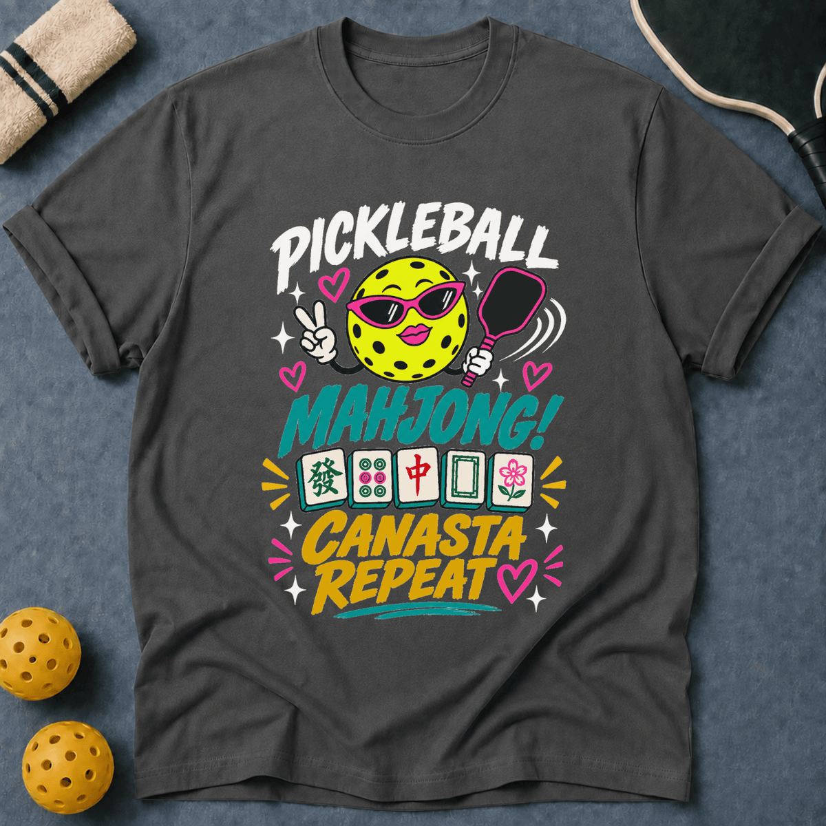 Mahjong Smile Pickleball T-Shirt