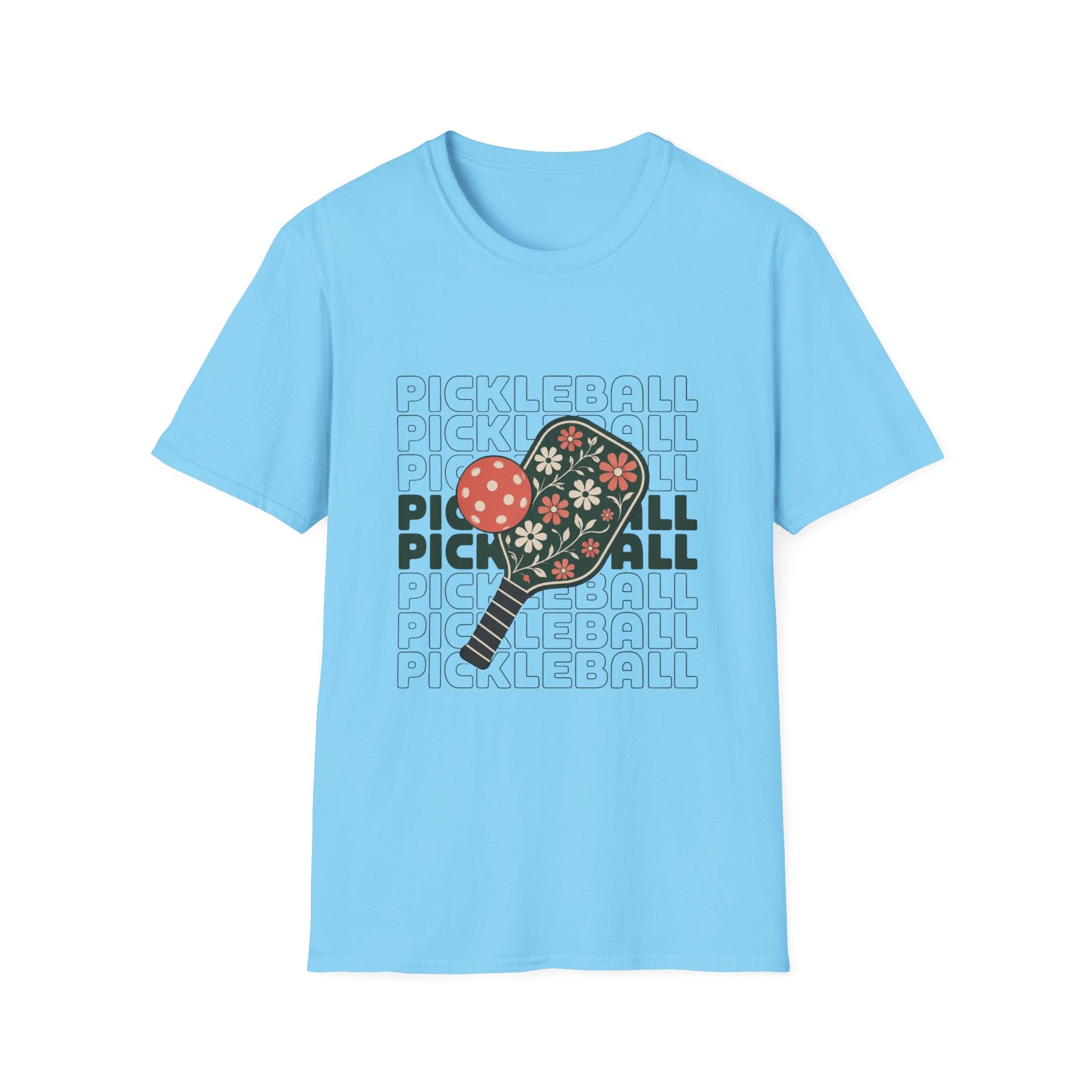 Floral Pickleball Paddles T-Shirt