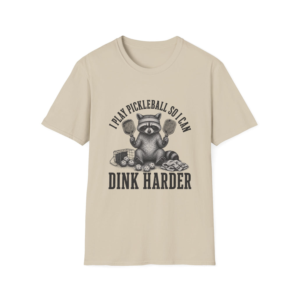 Raccoon Cartoon Pickleball T-Shirt