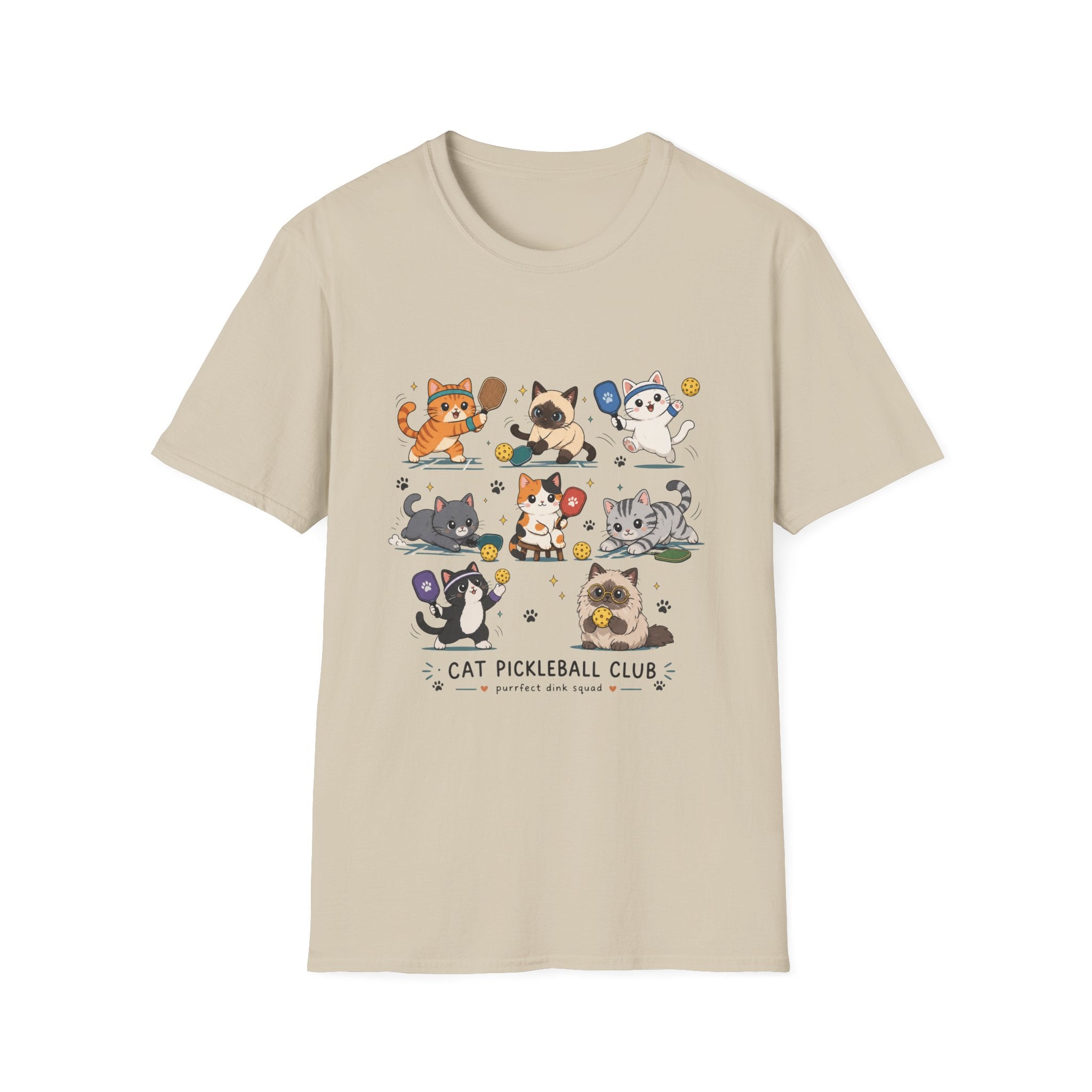 Kawaii Cat Pickleball Club T-Shirt