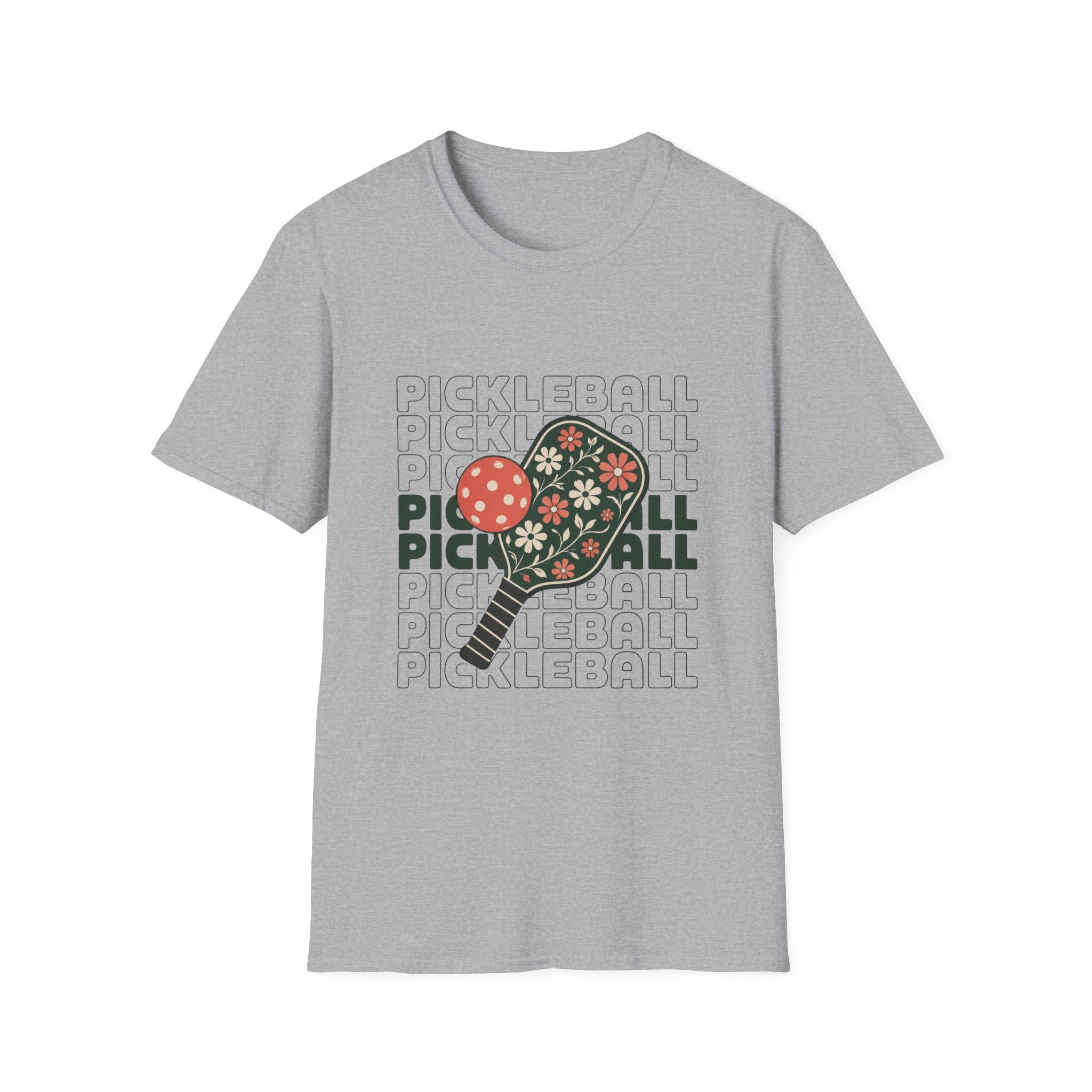 Floral Pickleball Paddles T-Shirt