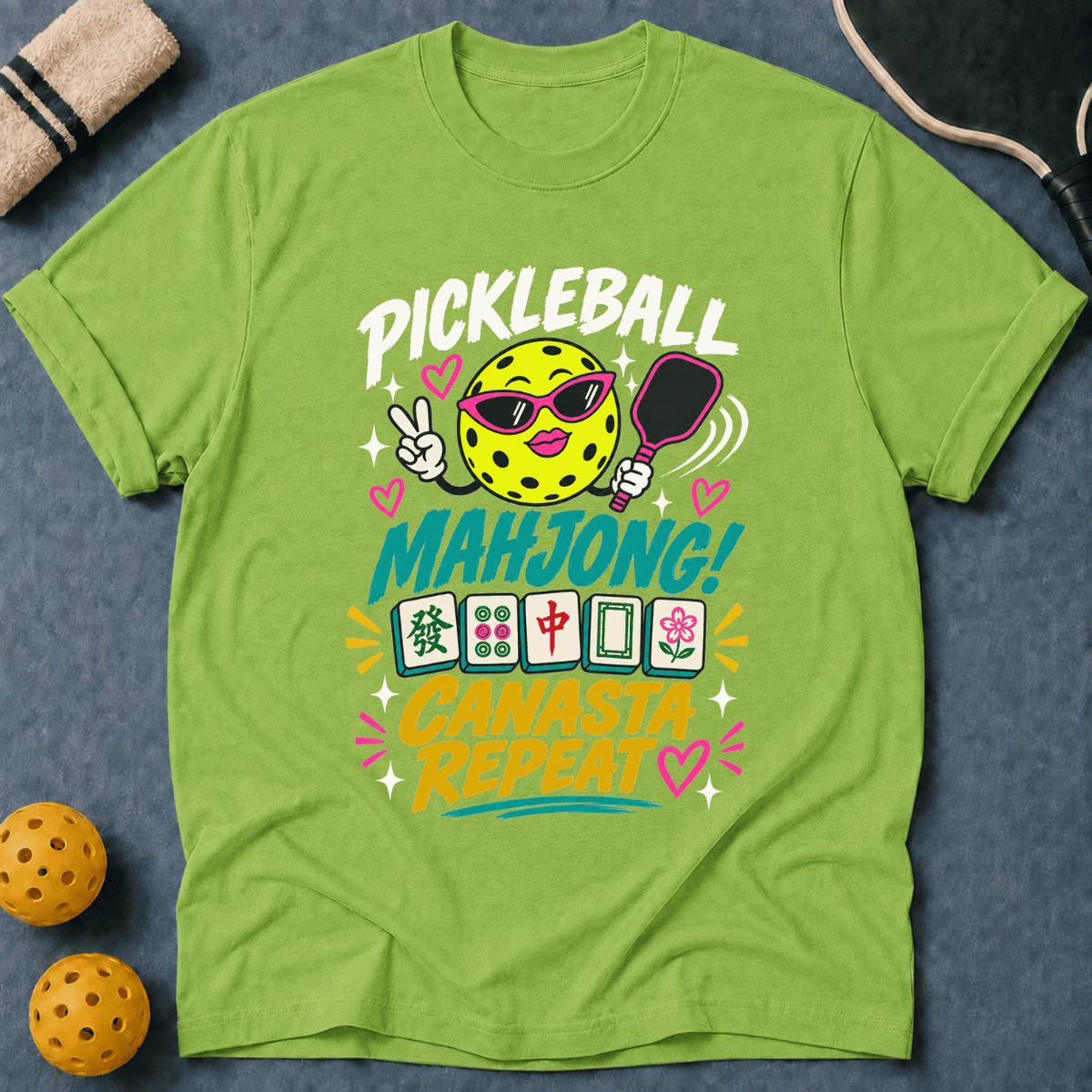 Mahjong Smile Pickleball T-Shirt
