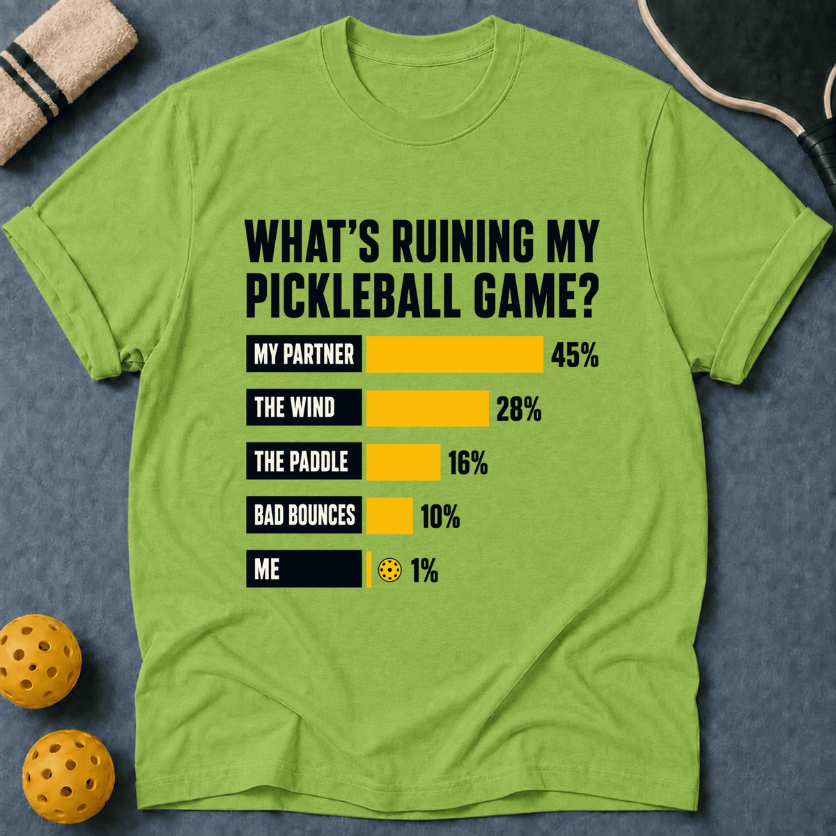 Pickleball Excuses Chart T-Shirt