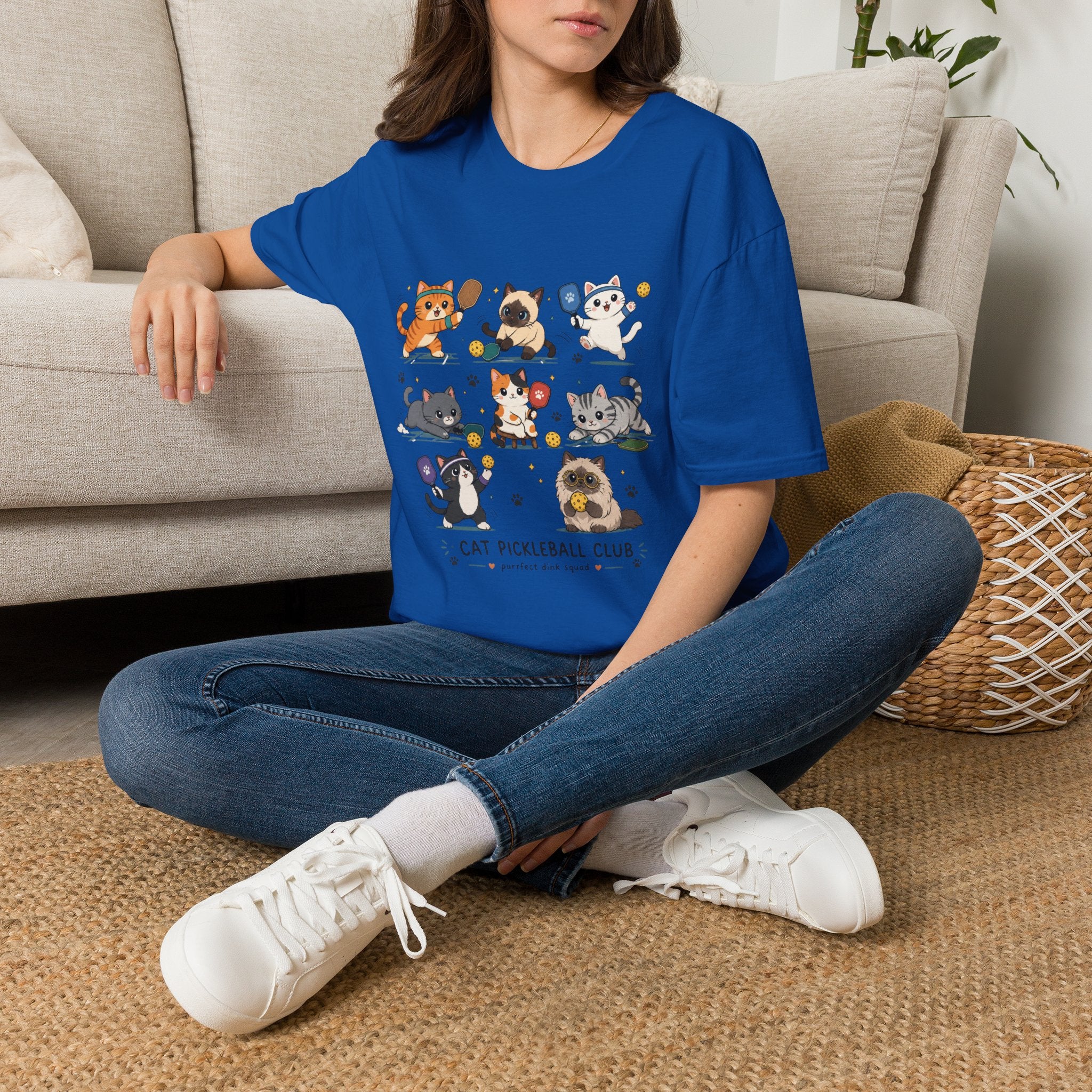 Kawaii Cat Pickleball Club T-Shirt
