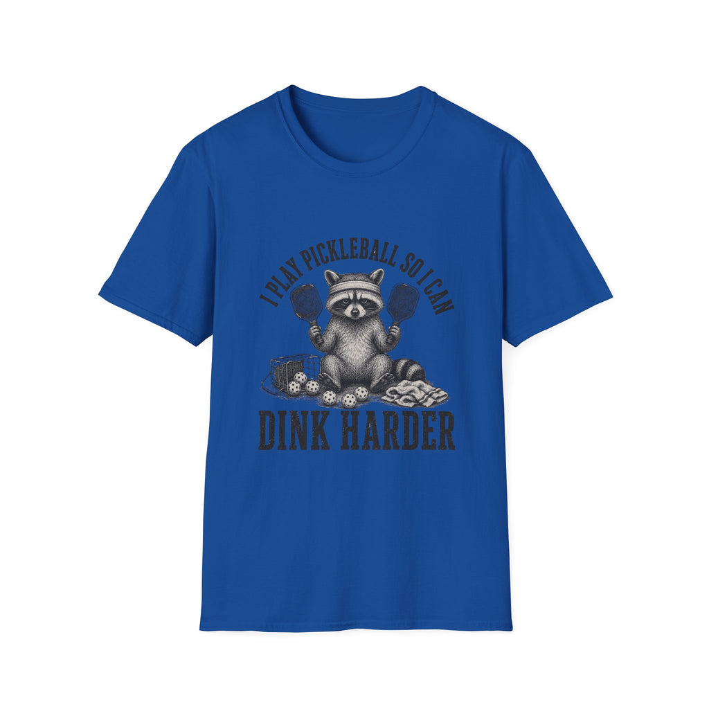 Raccoon Cartoon Pickleball T-Shirt