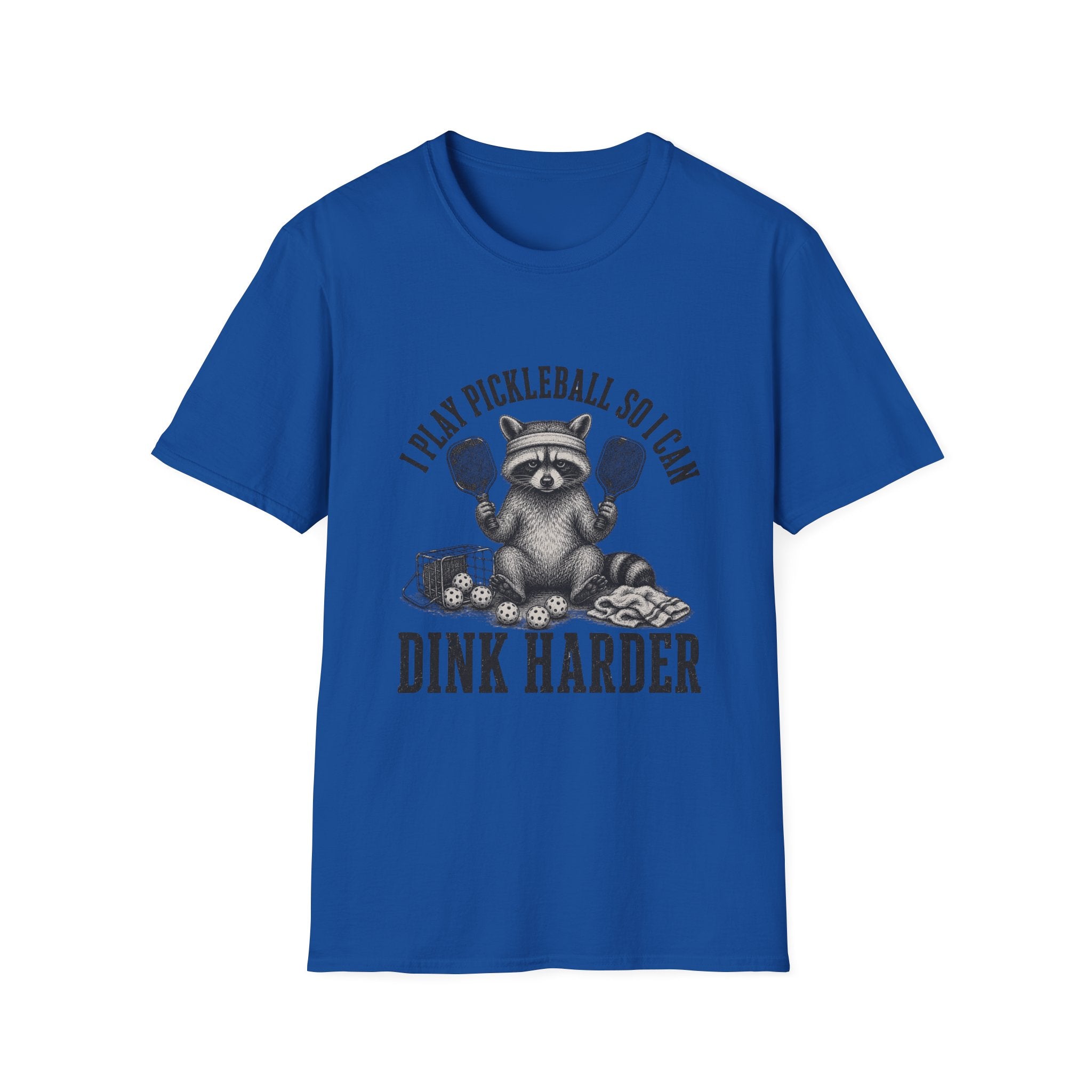 Raccoon Cartoon Pickleball T-Shirt