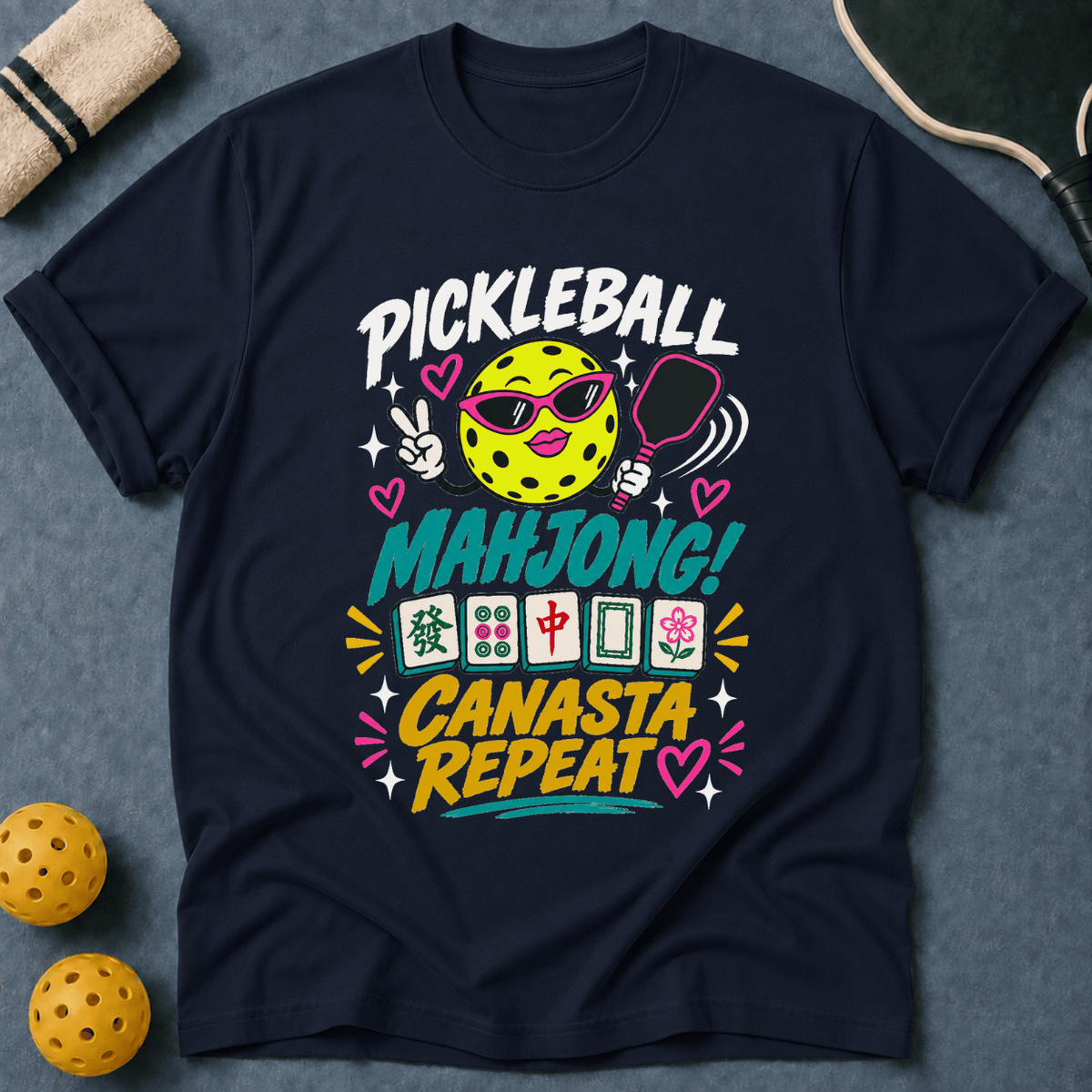 Mahjong Smile Pickleball T-Shirt
