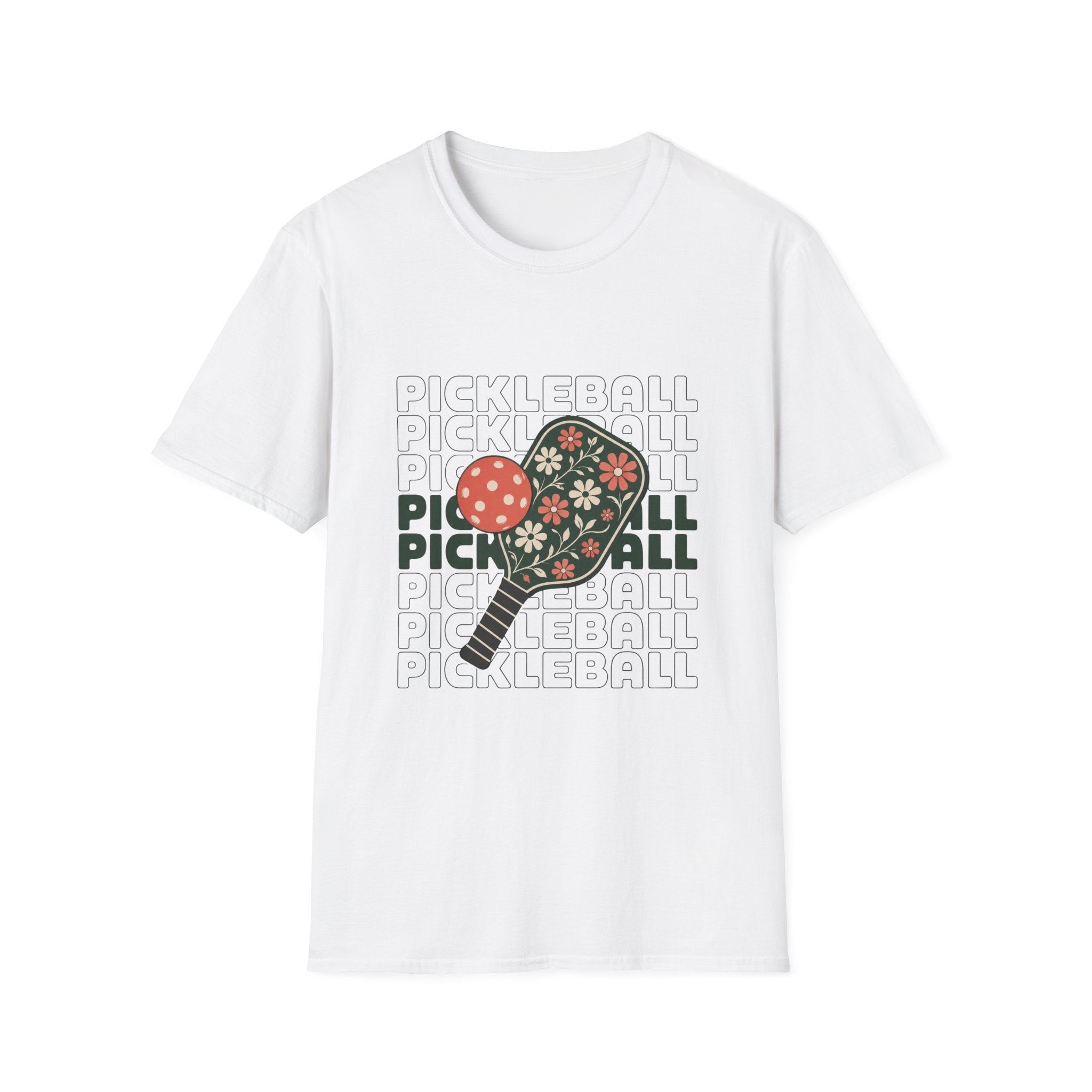 Floral Pickleball Paddles T-Shirt