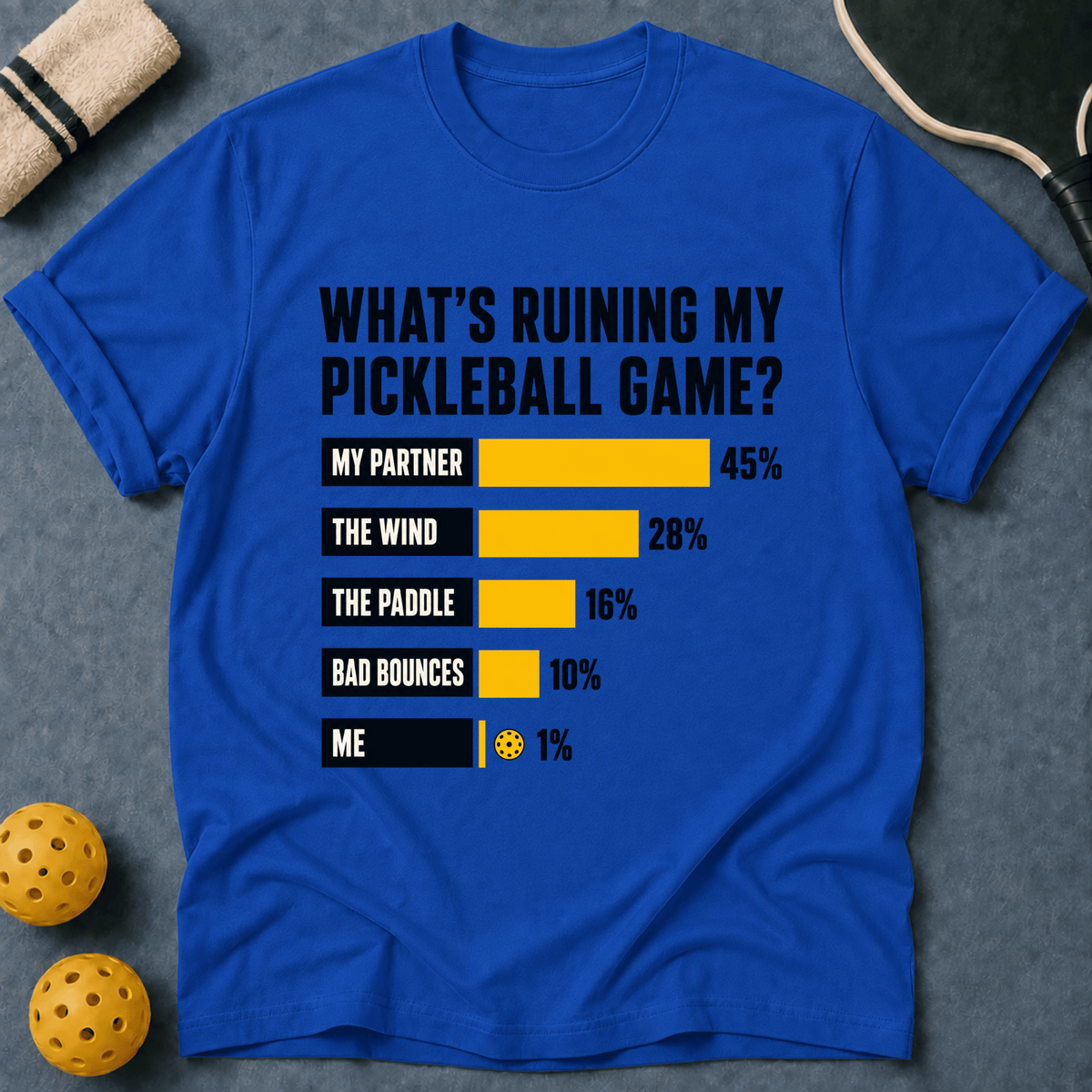 Pickleball Excuses Chart T-Shirt