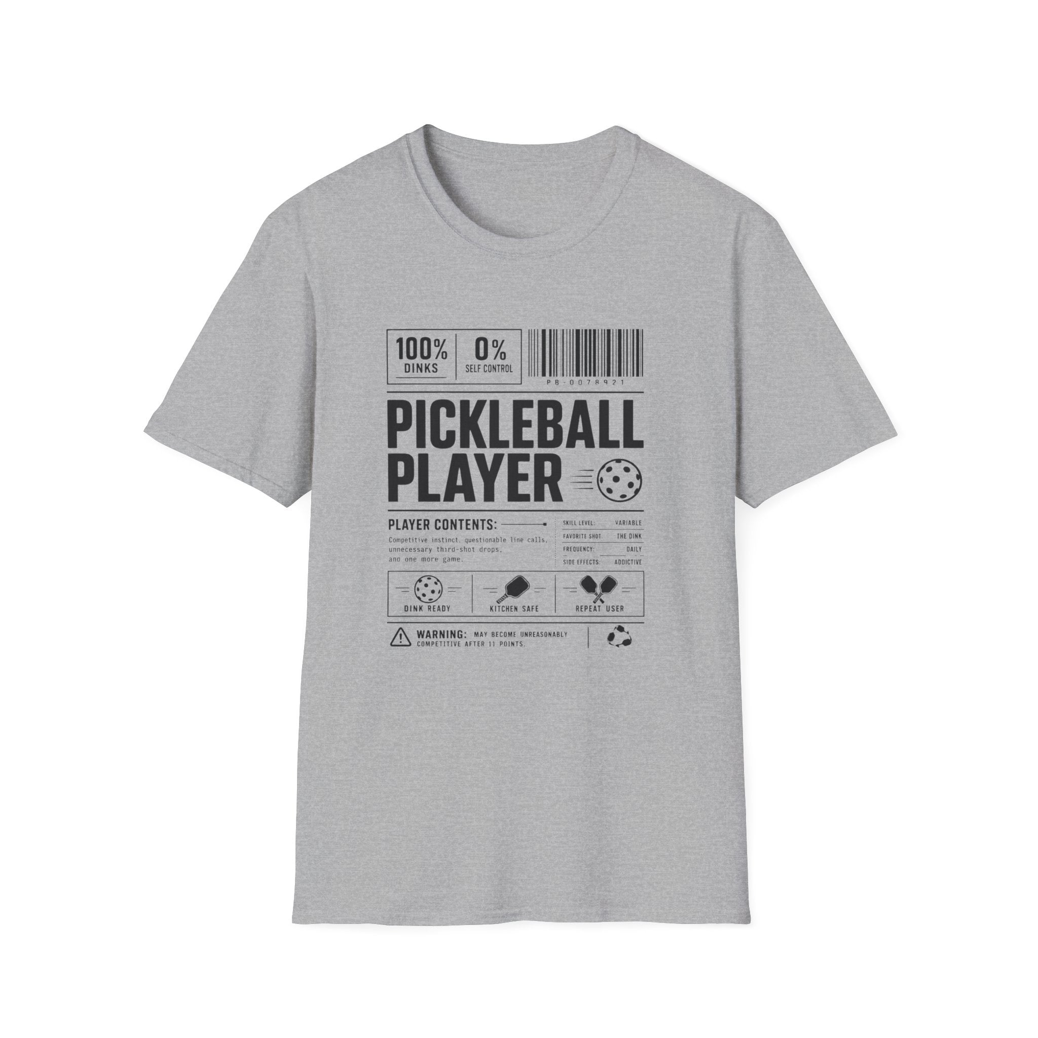 Pickleball Player Label T-Shirt