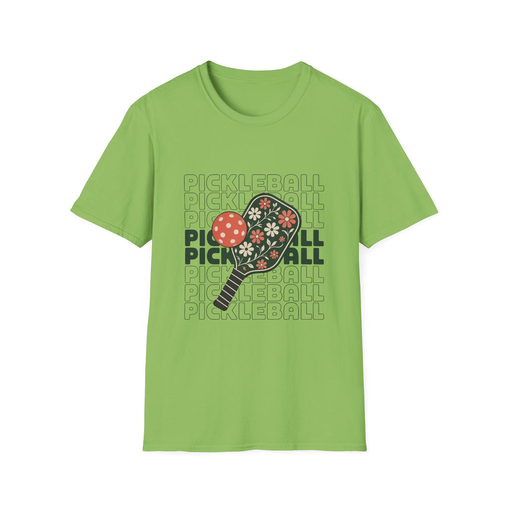 Floral Pickleball Paddles T-Shirt