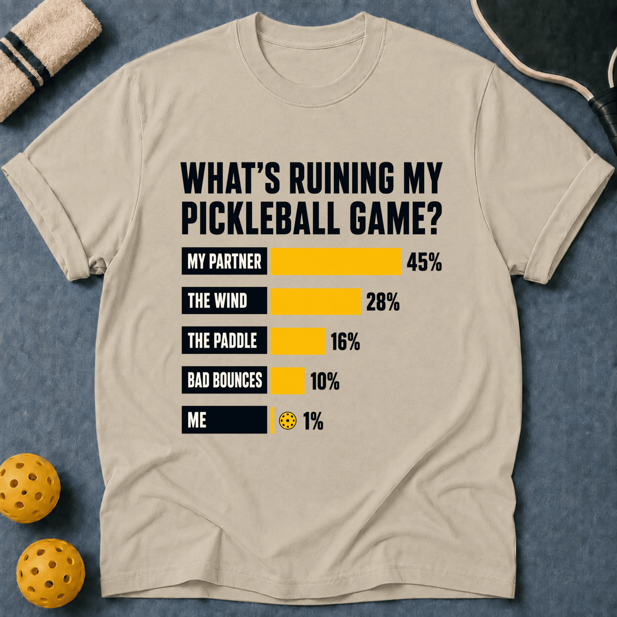 Pickleball Excuses Chart T-Shirt