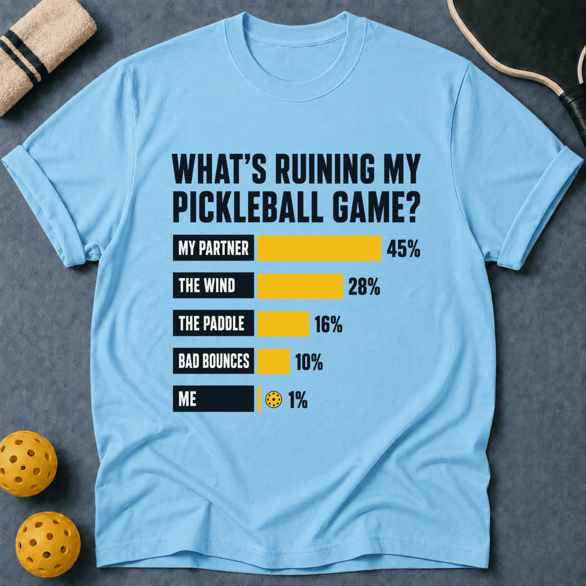 Pickleball Excuses Chart T-Shirt